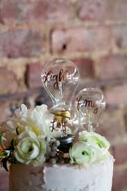 Neo Vintage Industrial Wedding Ruffled Wedding Cake Toppers Unique Industrial Wedding Industrial Wedding Decor