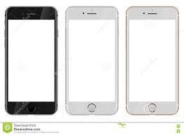 Front View Of Black White And Gold Apple Iphone 7 With Blank White Screen Iphone Gold Apple Apple Iphone