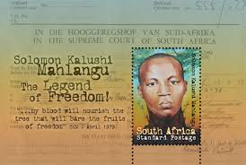 After living in exile, he joins the liberation movement and becomes an international icon of south africa's. Today 6 April Solomon Mahlangu Day Ernest Malgas Branch Nelson Mandela Bay