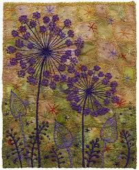 Alliums Fabric Art Embroidery Art Embroidery Stitches