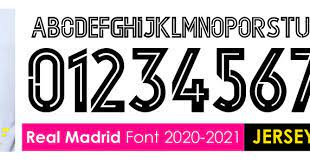 Real madrid home jersey with your name 2020 21 adidas fm4735 name amstadion com paul walker brother fast 7. Real Madrid Font 2020 2021