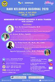 Perkembangan keluarga menjadi sangat penting bagi kemajuan bangsa. E Seminar Hari Keluarga Nasional 2020