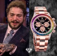 Stainless steel models and vintage. Post Malone Rolex Daytona Rainbow Superwatchman Com