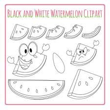Watermelon Clip Art Black And White Set For Commercial Use Tpt Browse more watermelon outline vectors from istock. watermelon clip art black and white set for commercial use