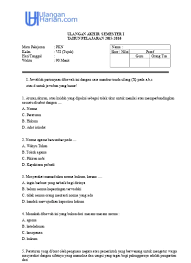 Wenehana tanda ping (x) ing aksara a, b, c, utawa d sing dianggep bener! Top Pdf Soal Uas Bahasa Jawa Kelas 8 Smpmts Semester 1 123dok Com