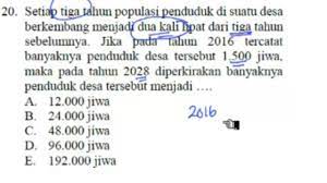 Soal juga dapat diunduh melalui tautan berikut: Barisan Dan Deret Soal Cerita Pertumbuhan Penduduk Youtube
