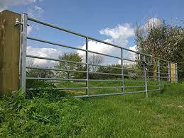 Customized galvanized metal farm gate with welded frame pipe. Galvanised Metal Farm Field Gates 5 6 7 Bar