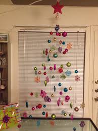 My First Invisible Tree Just An Unused Window Screen Screwed Into The Ceiling Clear F Homemade Christmas Decorations Invisible Christmas Tree Christmas Fun