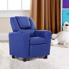 amazon com lch kids recliner sofa chair with cupholder baby child recliner with pu leather and anti sandwiched protective kids recliners chair recliner chair