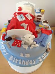 Funny Birthday Cake For 15 Year Old Boy Teenage Messy Bedroom Cake Cake Birthday Desserts Bed Cake