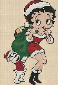 Details About Betty Boop Christmas Counted Cross Stitch Chart No 10 133
