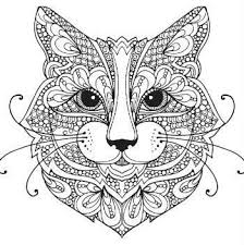 Cat Zentangle Coloring Page Coloriage Animaux Coloriage Chat Coloriage Mandala