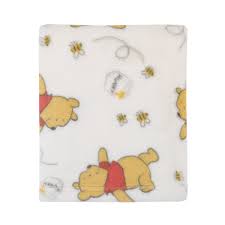 Amazon com disney baby winnie the pooh fleece blanket blue home. Disney Winnie The Pooh Plush Ivory Baby Blanket Walmart Com Walmart Com