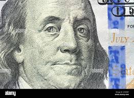 Close up of Benjamin Franklin face