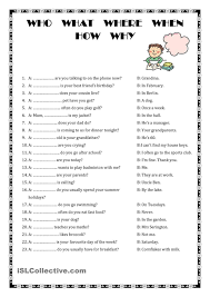 Why What Where Who When Teaching English Grammar English Teaching Materials English Grammar Worksheets