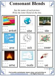 Grade 1 bl blends worksheets. Consonant Blends Worksheets Lessons
