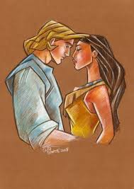 Un Bellissimo Disegno Che Raffigura Pocahontas E John Smith Disney Art Disney Fan Art Disney Drawings