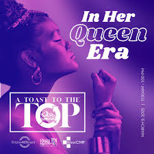 JOIN US!!! 💜 On March 9th, for our 4th Annual International Womens Day  Celebration! Toast to the Top! 🍾🥂With this years theme: In Her Queen  Era!! 👑 This event will ALWAYS hold