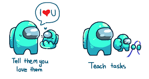 Mime Existing From Time To Time On Twitter How To Care For Your Among Us Pet Mini Crewmate Edition Inspired By Those Sad Mini Crewmate Animations That Drawing