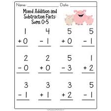 Addition And Subtraction Facts Worksheets K Oa A 5 Sums 0 5 Subtraction Facts Worksheet Subtraction Facts Addition And Subtraction