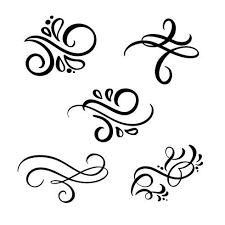 Google Image Result For Https Static Vecteezy Com System Resources Previews 000 374 467 Non 2x Vector Set Of Elegant Vi Free Vector Art Swirl Filigree Design
