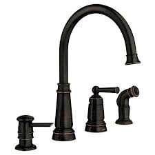 Remove the protective plastic cap off the end of the hose. Moen 87042brb Edison One Handle High Arc Kitchen Faucet With Side Spray In Spot Resist Stainless Moen 87042srs