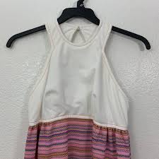 Vintage 60s Gene Stanley Maxi Dress Size 10 Colorful Sleeveless Back Cutout 