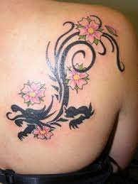 Awesome Dragon And Cherry Blossoms Tattoo Design Tattoo Ranking Dragon Tattoo With Flowers Girly Tattoos Dragon Tattoo Designs