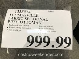My experience and review purchasing the $999.99 thomasville 6 pc sectional couch from costco. Thomasville Fabric Sectional With Ottoman Costco Weekender