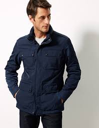 Four Pocket Jacket With Stormwear Blue Harbour M S Pocket Jacket Jackets Water Repellent Jacket