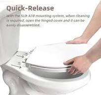 Round Toilet Seat, Slow Close Quick-Release Hinges, Heavy ...