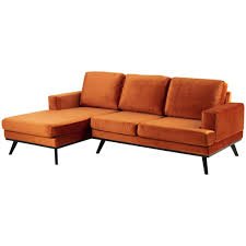 Carryhome Wohnlandschaft Orange Samt