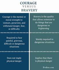 Difference Between Courage And Bravery Definition Meaning And Examples Of Usage Bravery Courage What Is Courage
