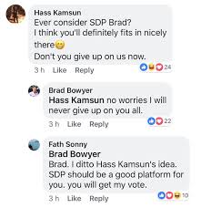 Admittedly so from early on in his career, bowyer never envisioned being a television analyst. Brad Bowyer Leaves Lim Tean S People S Voice Opposition Party Nestia