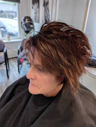 Every time I do kacie's hair, we go shorter and shorter 🤩. Super fun cut.  She's so pretty anything would look great!