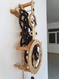 Wooden Wall Clock Cronos Kit Diy Project Kit Steampunk Etsy Wall Clock Kits Wooden Clock Plans Wooden Clock Kits