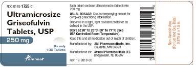 Ultramicrosize griseofulvin tablets, usp contain ultramicrosize crystals of griseofulvin, an antibiotic derived from a species of penicillium. Ultramicrosize Griseofulvin Tablets Usp 125 Mg And 250 Mg Rx Only