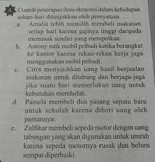 Contoh Penerapan Ilmu Ekonomi Dalam Kehidupan Sehari Hari Ditunjukkan Oleh Pernyataan Brainly Co Id