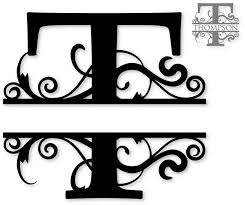Download Free Split Monogram Svg Files For Cricut Novocom Top