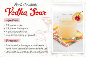 Easy Summer Cocktail Recipes You Can Make At Home Vodka Cocktails Easy Vodka Sour Vodka Sour Recipe