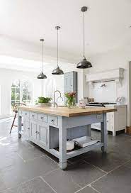 Country kitchen floor tiles ideas. Great British Bake Off S Miranda Gore Browne S Chalon Modern Country Kitchen Modern Country Kitchens Slate Kitchen Kitchen Remodel