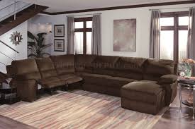 Genuine cow leather living room sofa electric recliner sectional white sofas new. Dark Chocalate Micro Suede Contemporary Reclining Sectional Sofa