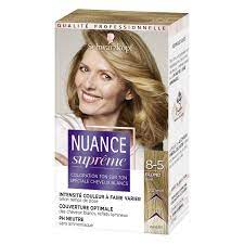 Les cheveux blancs sont épais et leurs pigments ont tendance à rejeter toute coloration. Coloration Cheveux Seciale Cheveux Blancs Nuance 8 5 Blond Dore Schwarzkopf La Boite A Prix Carrefour