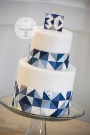 30th Birthday Cake For Him Blue Geometric Birthday Cake Based On A Design By Poppy Pickering Which Was Based On The Work Of A K Cake De Geometric Cake 25th Birthday Cakes 40th Birthday Cakes
