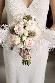 Babeyond vintage 1920s bridal feather bouquet crystal bridesmaid bouquet 20s gatsby wedding bouquet flapper accessories (white) 5.0 out of 5 stars. Great Gatsby Inspired Wedding Photoshoot Love My Dress Uk Wedding Blog Wedding Directory Pretty Wedding Bouquet Feather Wedding Gatsby Wedding Theme