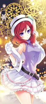 Girls azumi kazuki bow brown hair cherry blossoms dress loli. Short Anime Girl With Red Hair And Purple Eyes