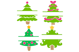 Download Christmas Tree Split Design Monogram Frames Svg Cut File By Creative Fabrica Crafts Creative Fabrica PSD Mockup Templates
