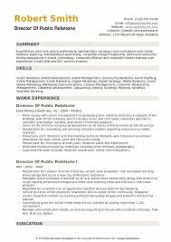 public relations resume samples