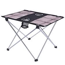 Outdoor Portable Foldable Table With Bottle Hole For Fishing Picnic Camping Oxford Fabric Cloth Foldable Tabl Foldable Table Camping Table Folding Picnic Table