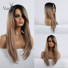 Jak z ciepłych pasemek zrobić zimne sombre reverso selective patrycja krystyniak. Alan Eaton Long Straight Hair Wigs For Black Women Afro Wig With Bangs Daily Costume Cosplay Ombre Black Brown Blonde Wigs Lady Synthetic None Lace Wigs Aliexpress
